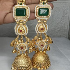 Noor Mahal Pearl Jhumkis Earrings