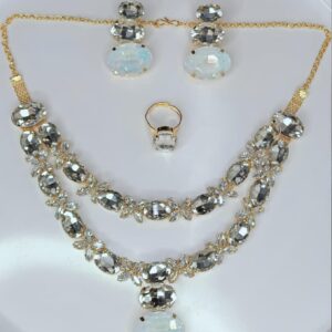 Rose Crystal Elegance Necklace Set
